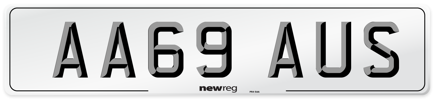 AA69 AUS Number Plate from New Reg